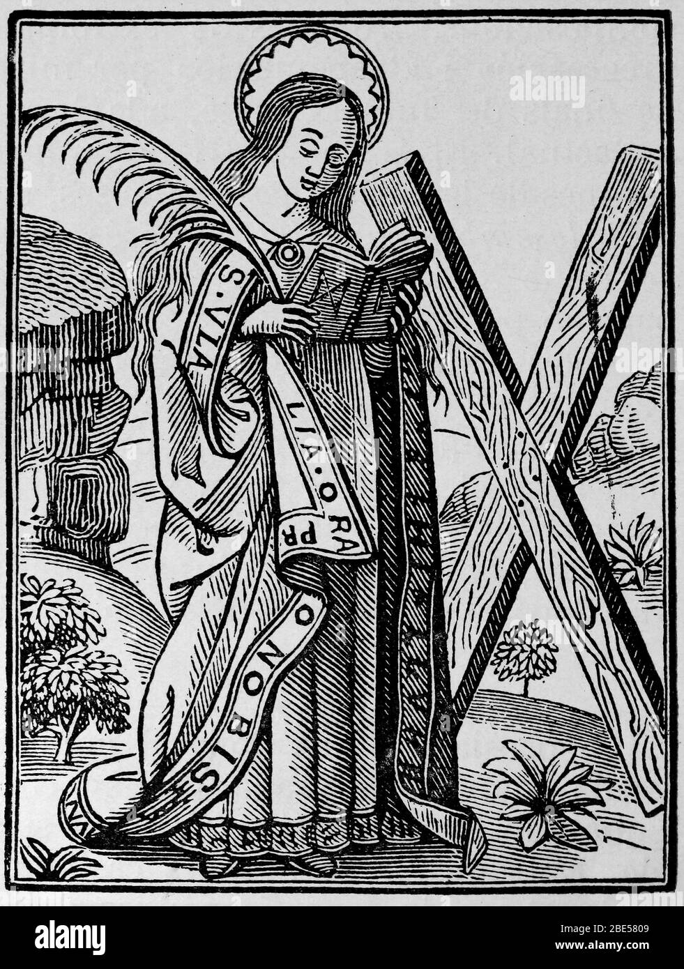 Sant'Eulalia. Illustrazione. Periodo moderno. xv secolo. Foto Stock