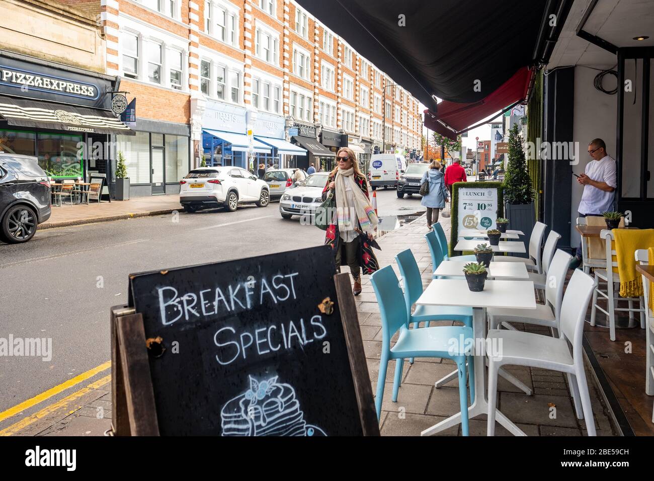 Wimbledon Village High Street - Londra Regno Unito Foto Stock