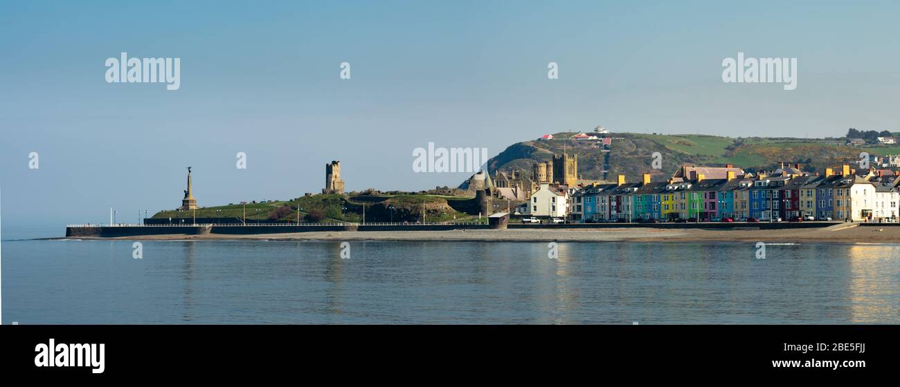 Aberystwyth, una piccola cittadina balneare di Ceredigion , Galles. Foto Stock