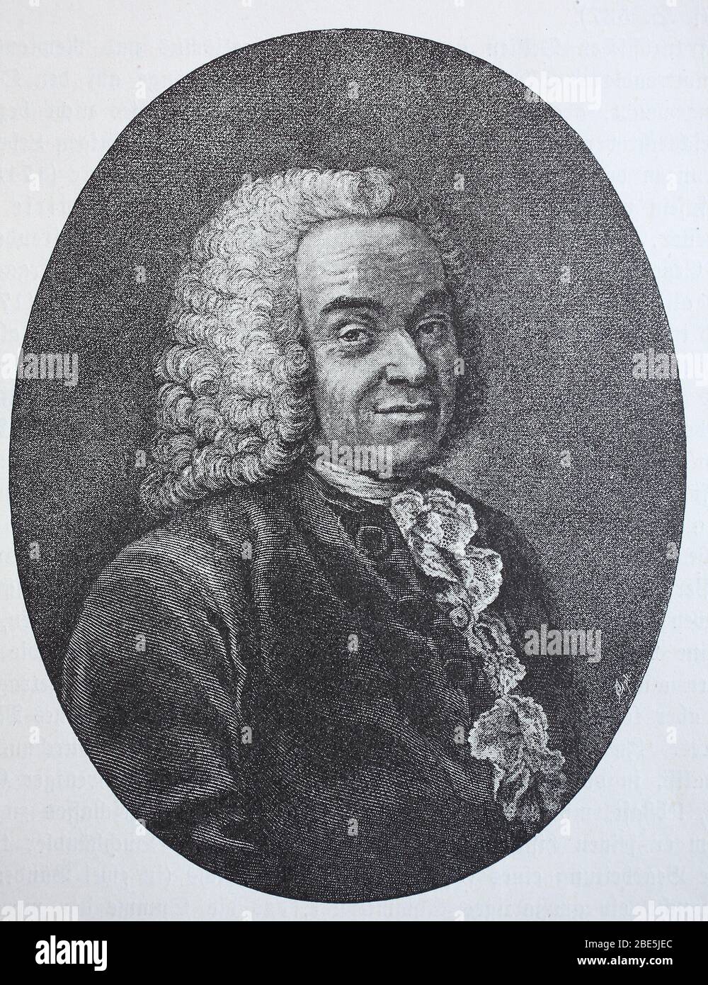 François Quesnay, 4 giugno 1694 – 16 dicembre 1774, è stato un chirurgo ed economista francese / François Quesnay, 4. Giugno 1694 - 16. Dezember 1774, war ein französischer Chirurg und Wirtschaftswissenschaftler, Historiisch, riproduzione digitale migliorata di un originale del 19 ° secolo / digitale Reproduktion einer Originalvorlage aus dem 19. Jahrhundert Foto Stock