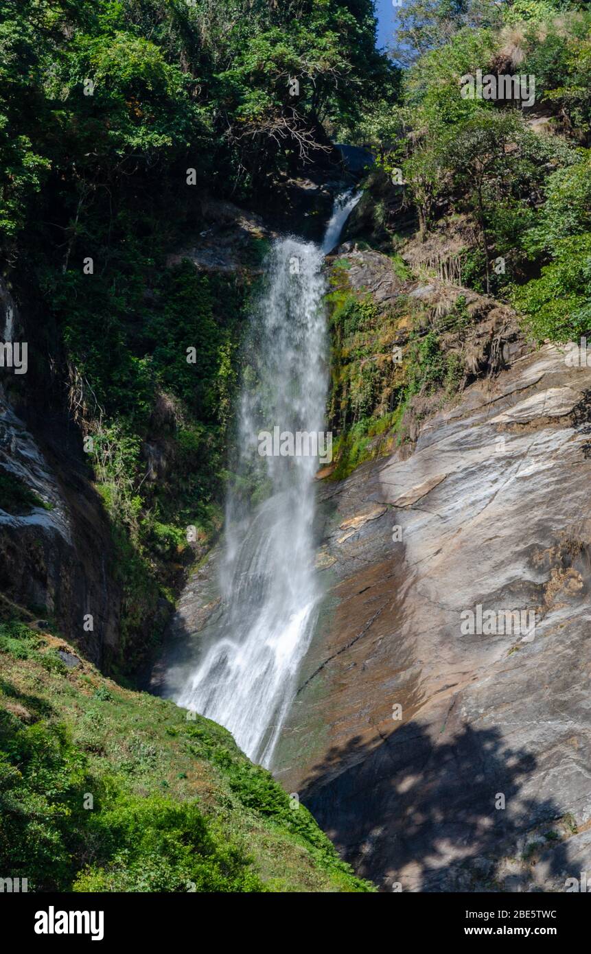 Parte superiore di Phamrong cade, Pelling, Sikkim, India Foto Stock