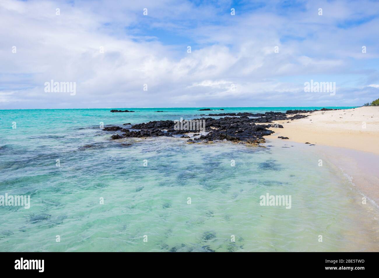 Bellissime spiagge e laguna cristallina del paradiso nascosto Mauritius Foto Stock