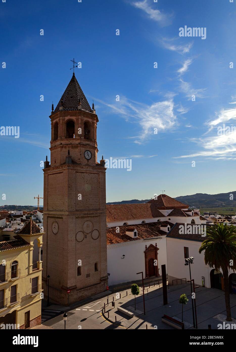 Iglesia de San Juan Bautista aka Chiesa di San Juan Bautista, una chiesa cattolica romana dedicata a Giovanni Battista, a Vélez-Málaga, Spagna. Foto Stock