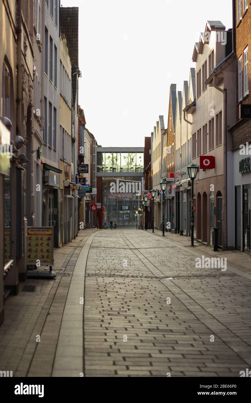 Einkaufsstraße a Rendsburg, Schleswig-Holstein Foto Stock