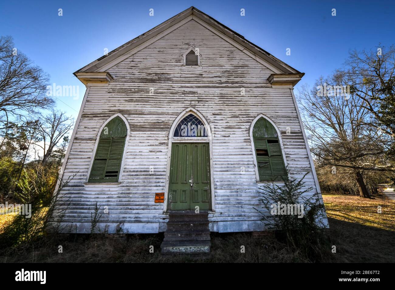 Chiesa del Monte Carmelo in Georgia - una vecchia chiesa chiusa e abbandonata Foto Stock