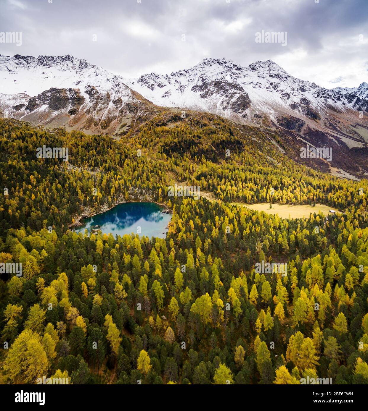 Lago Saoseo - Val di campo - Svizzera - veduta aerea Foto Stock