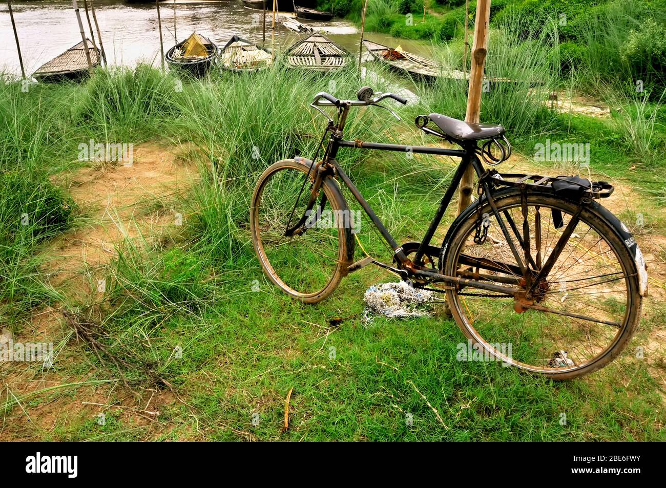 paesaggio del villaggio a ovest bengala india Foto Stock