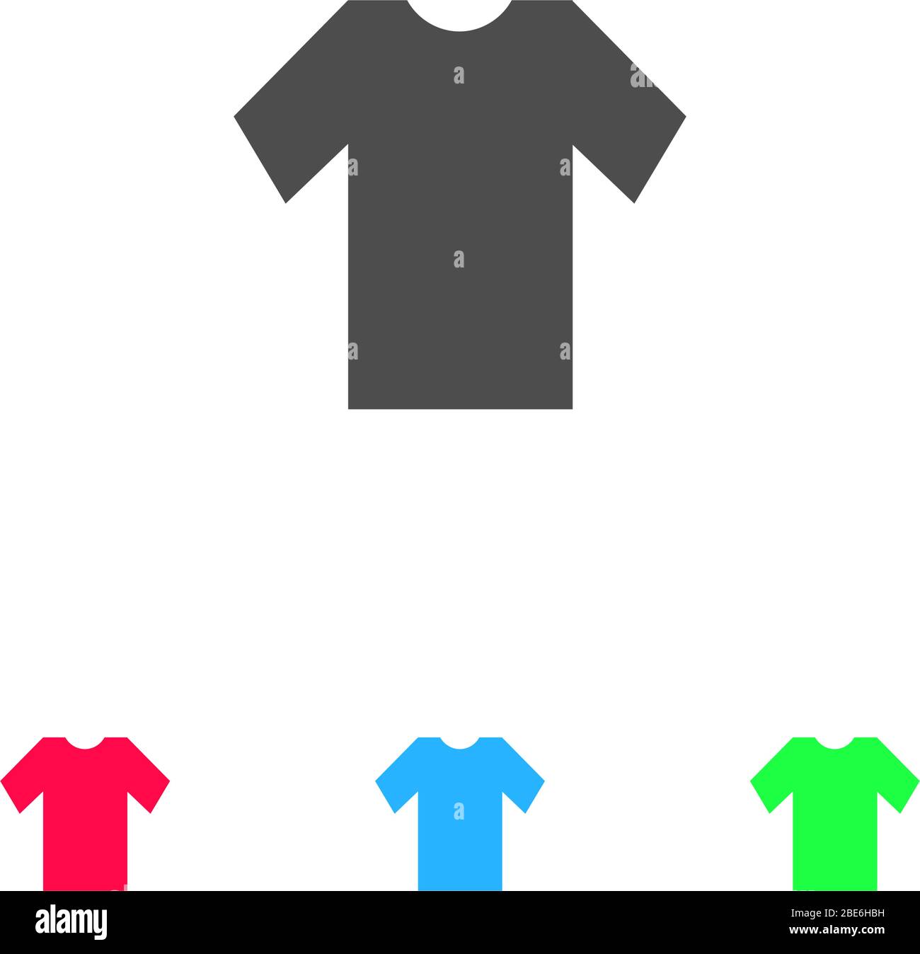 Icona Tshirt piatta. Pittogramma a colori su sfondo bianco. Simbolo di illustrazione vettoriale e icone bonus Illustrazione Vettoriale