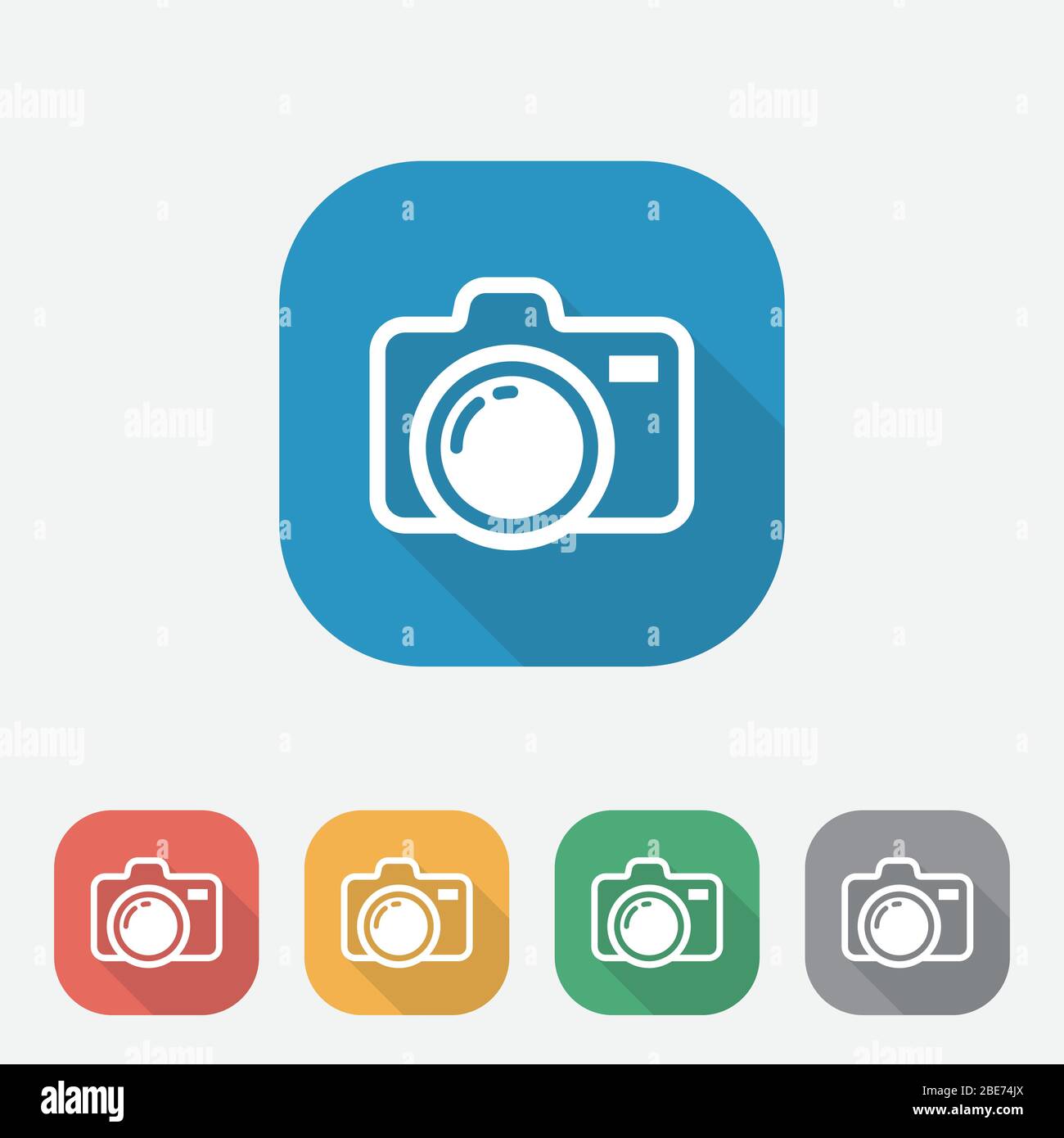 Disegno di icona della fotocamera su sfondo bianco.icone della fotocamera e della fotografia, simbolo della fotocamera per il tuo sito web design, logo, app, UI. Illustrazione vettoriale Illustrazione Vettoriale
