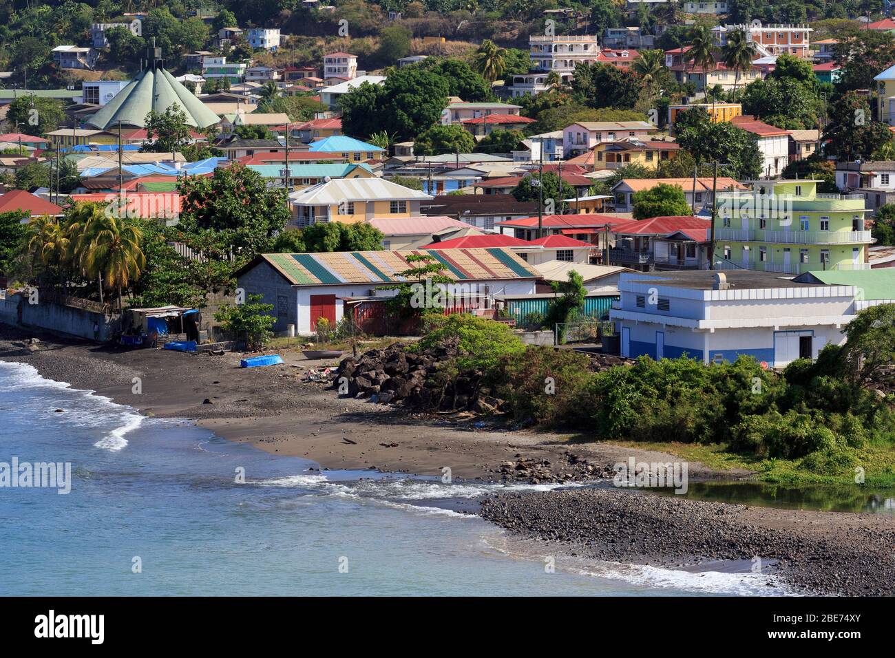 Porto di Roseau, Dominica, Caraibi Foto Stock