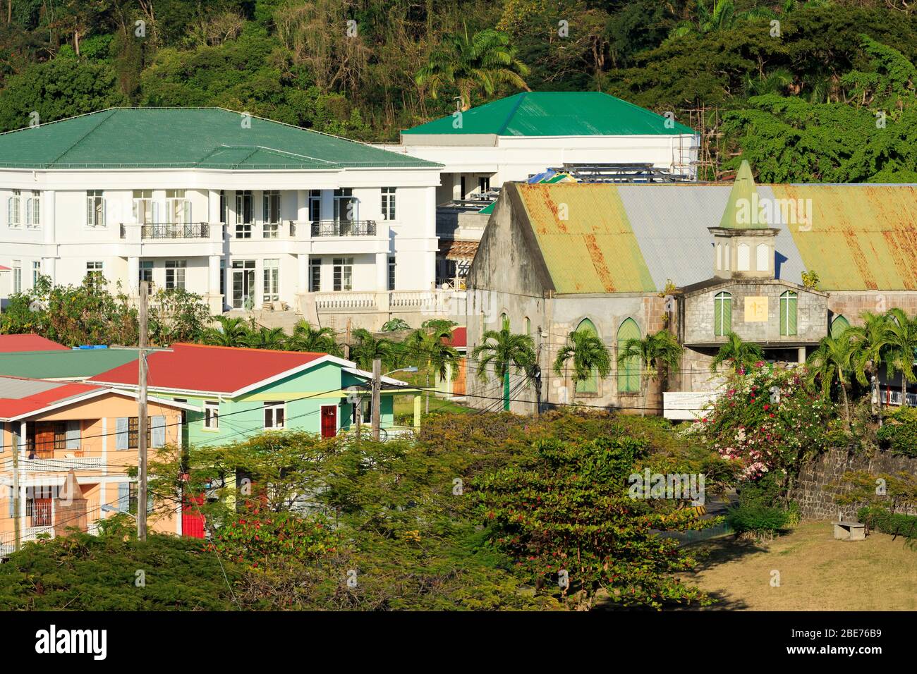 Residenza del Presidente, Roseau, Dominica, Caraibi Foto Stock