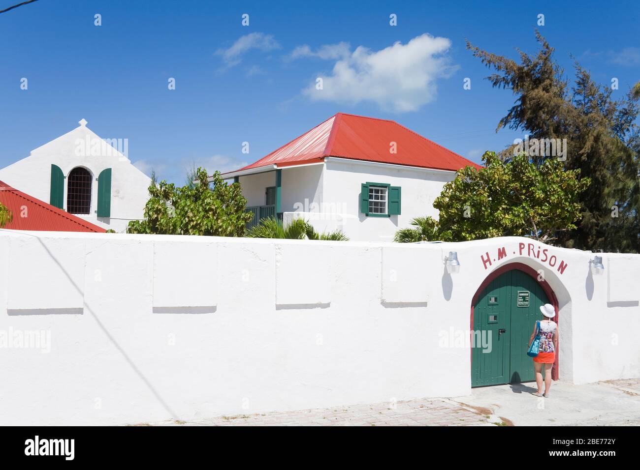 Museo della prigione di sua Maestà, Cockburn Town, Grand Turk Island, Isole Turks & Caicos, Caraibi Foto Stock