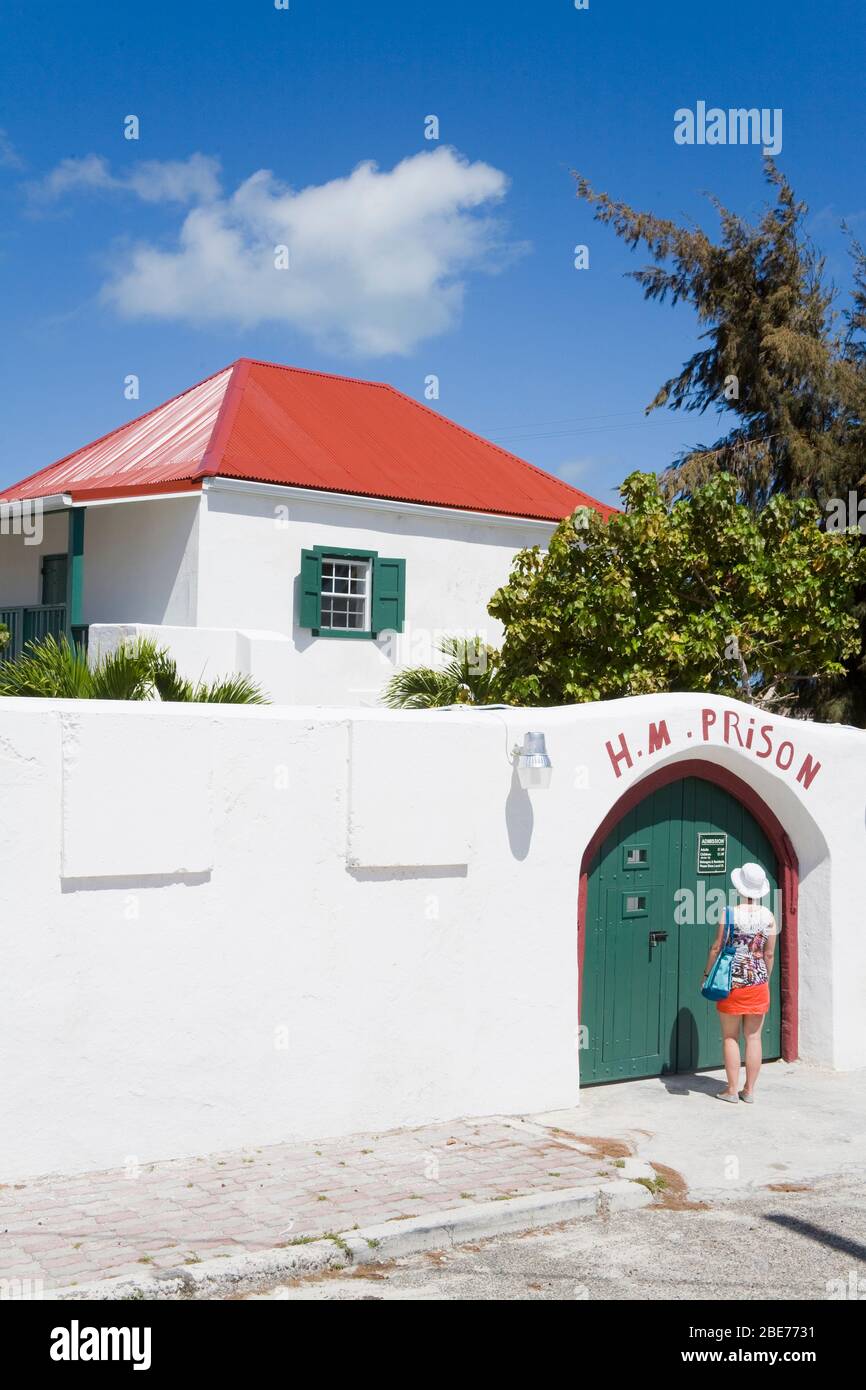 Museo della prigione di sua Maestà, Cockburn Town, Grand Turk Island, Isole Turks & Caicos, Caraibi Foto Stock