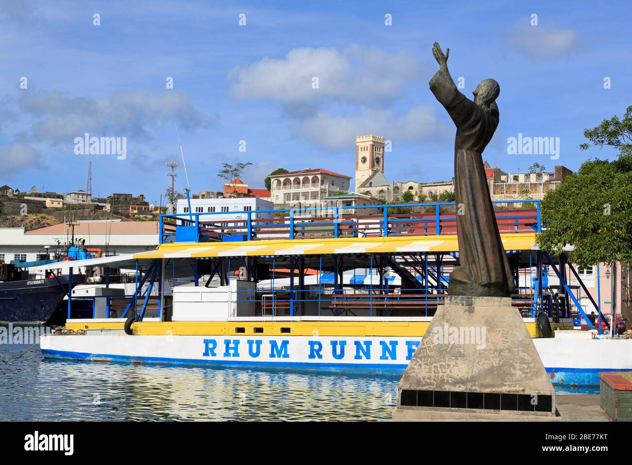 Memorial nel Carenage, St Georges, Grenada, Caraibi Foto Stock