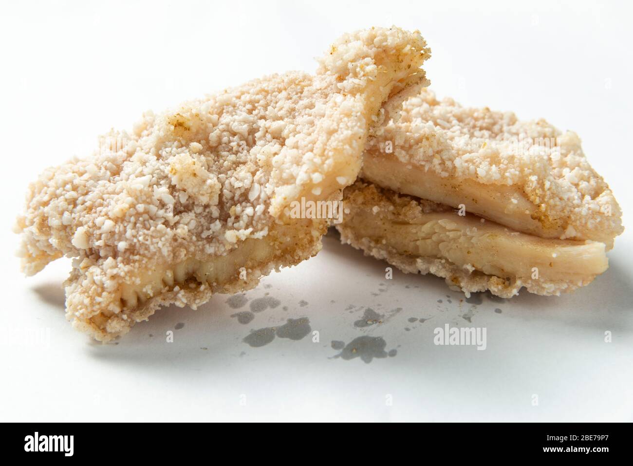 Un mucchio di delizioso pollo croccante al sale Foto Stock
