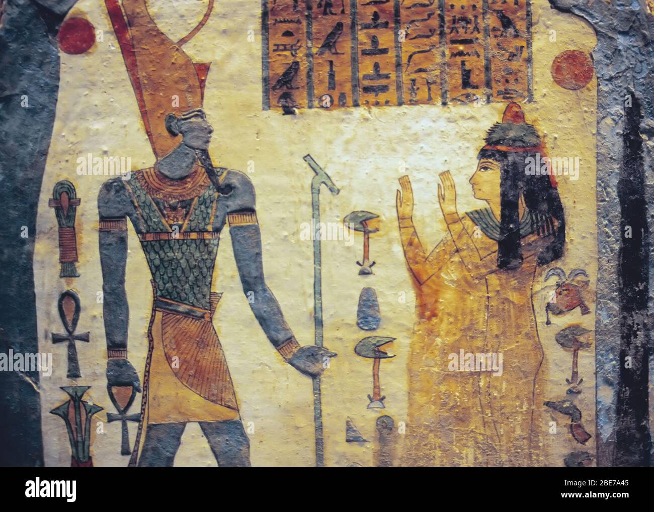 Arte egiziana antica, il Museo del Louvre, Parigi, Francia Foto Stock