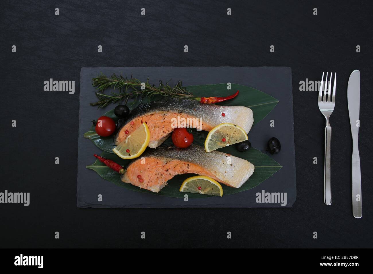 Trancio di salmone Foto Stock