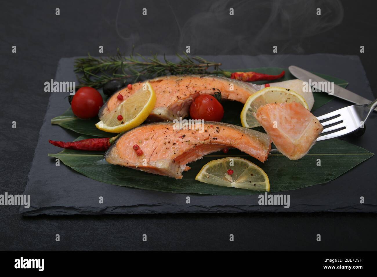 Trancio di salmone Foto Stock