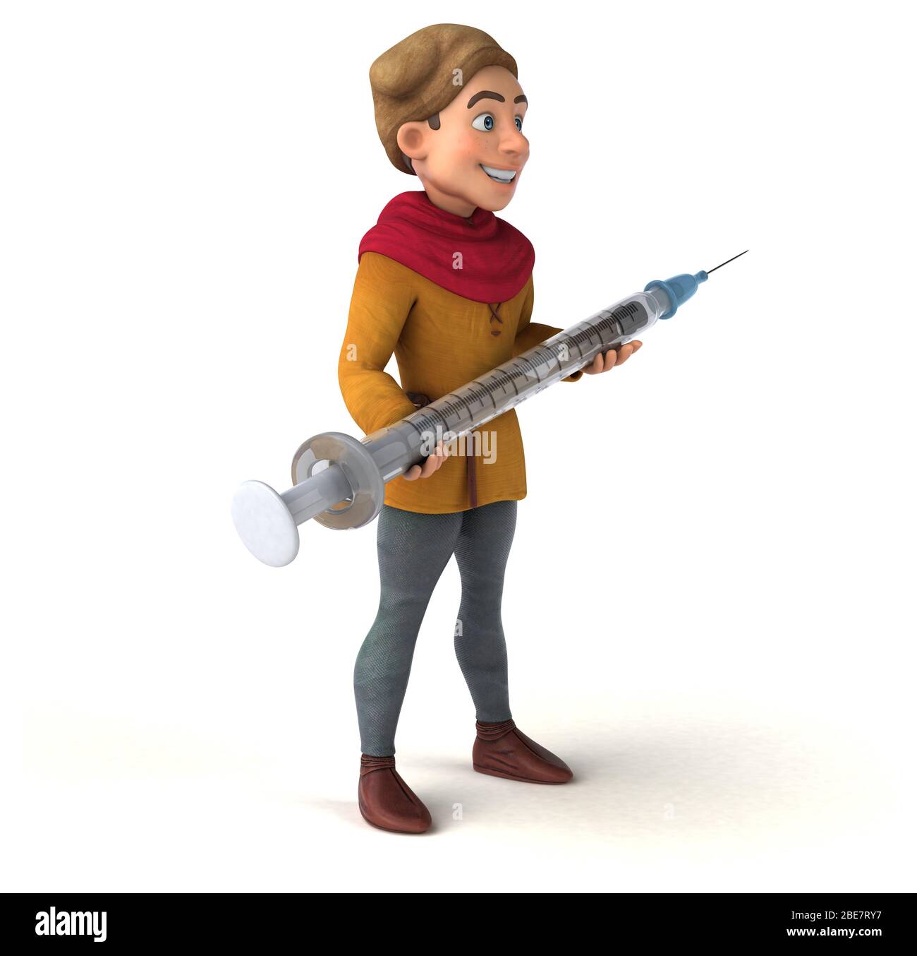 3D Illustrazione di un carattere storico medievale Foto Stock