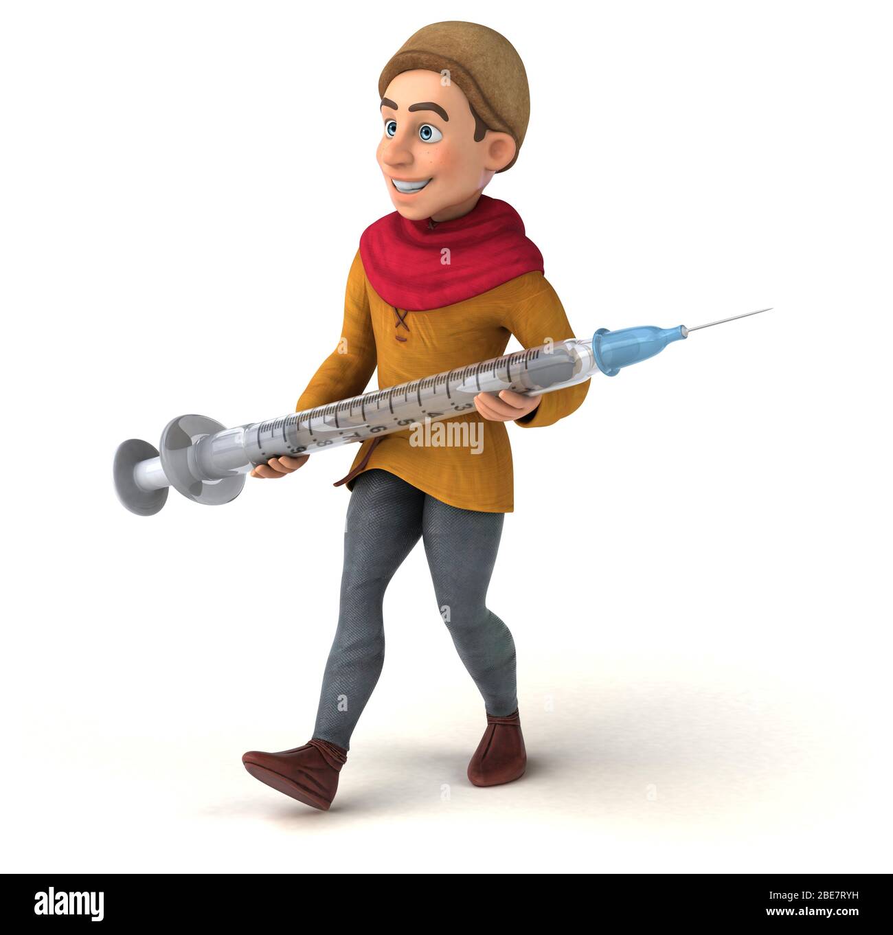 3D Illustrazione di un carattere storico medievale Foto Stock