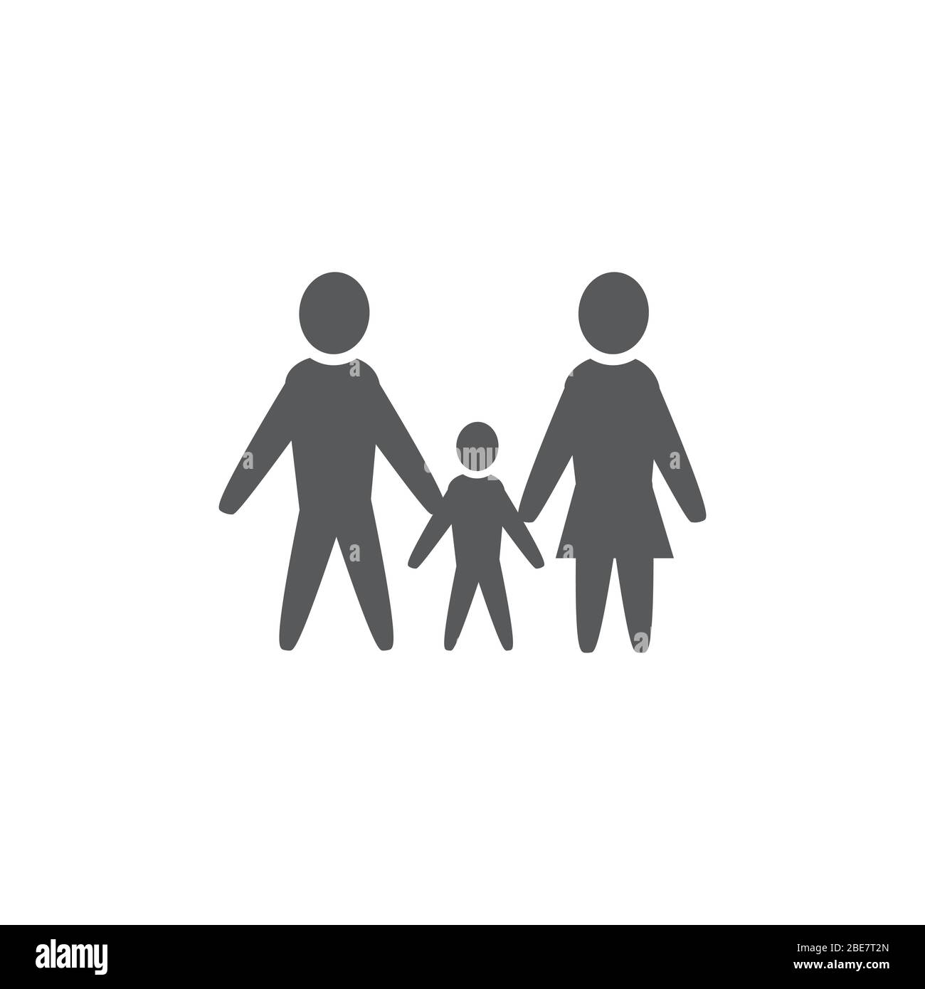 Icona Famiglia su sfondo bianco Illustrazione Vettoriale