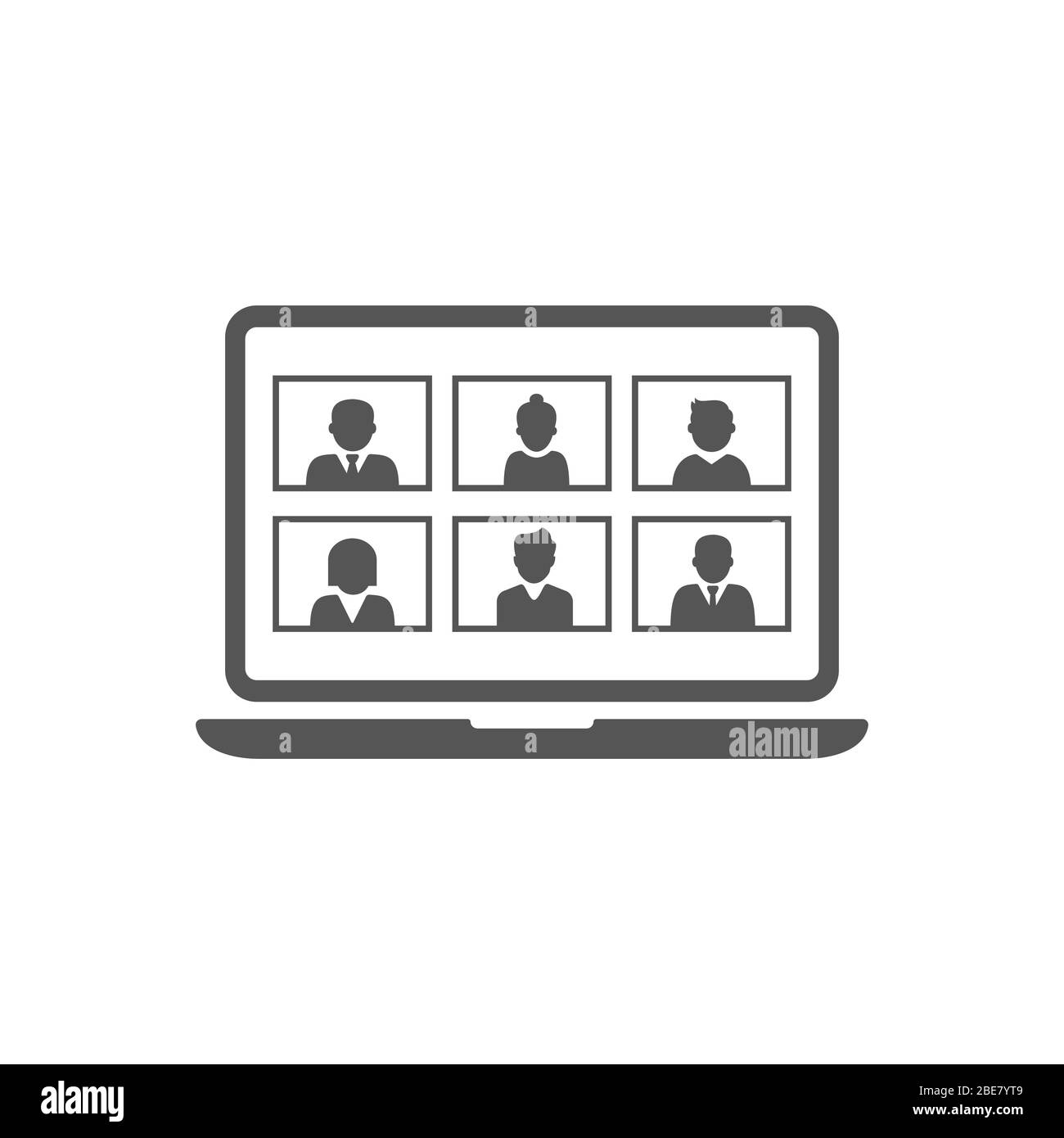 Riunioni virtuali online, seminari di teleconferenza TV da casa o telelavoro. Concetto di software per servizi cloud Web aziendali Illustrazione Vettoriale