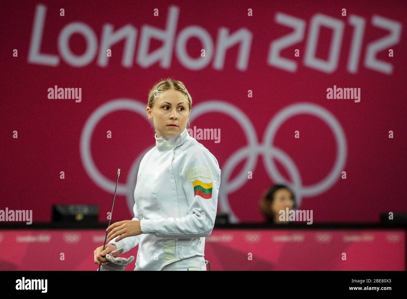 Laura Asadauskaitė-Zadneprovskienė - pentateta lituana. Olimpico e campione del mondo, tre volte lituano atleta dell'anno. Foto Stock