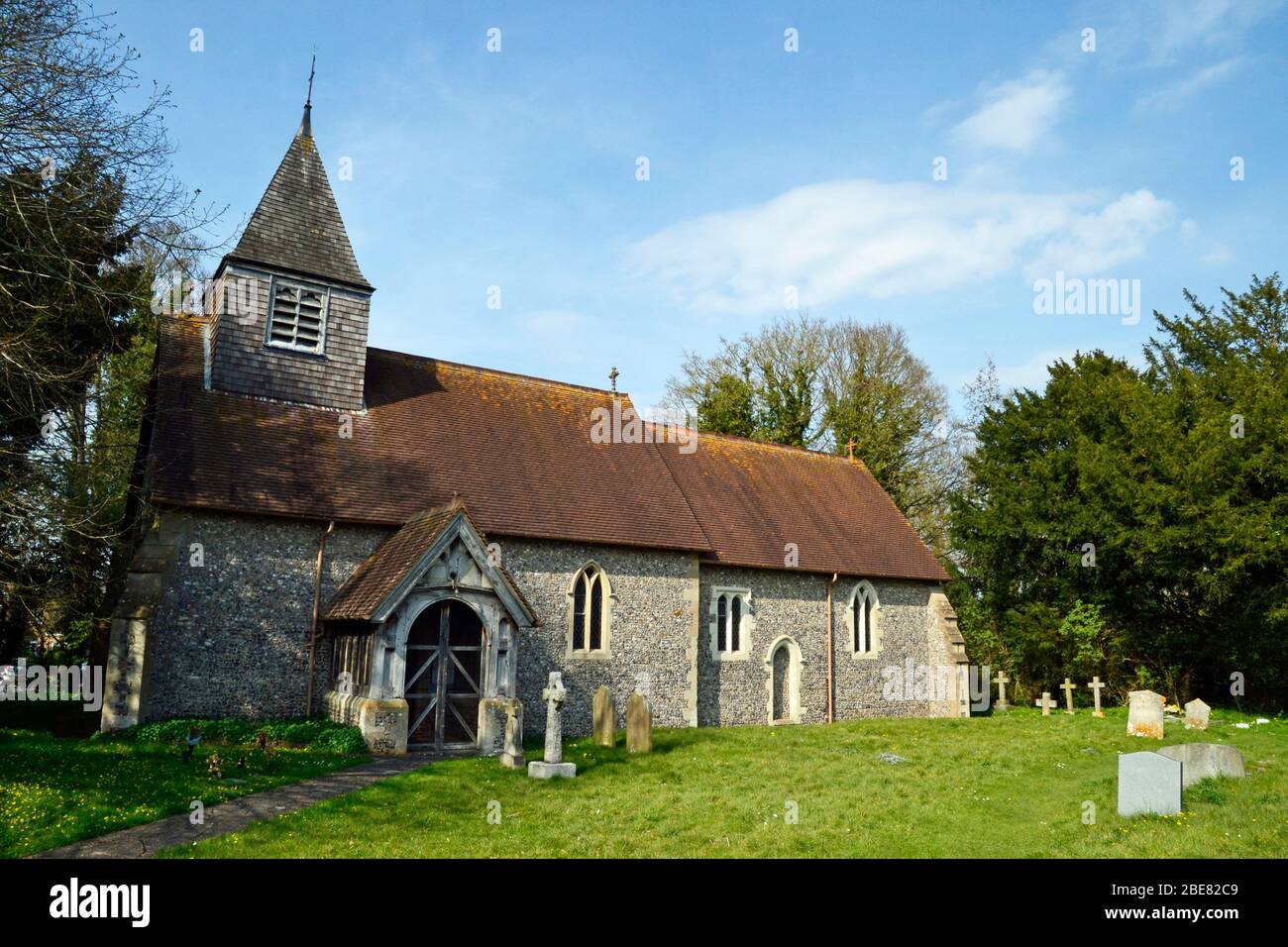 Chiesa di Santa Maria e San Nicola, Saunderton, Buckinghamshire, Regno Unito Foto Stock
