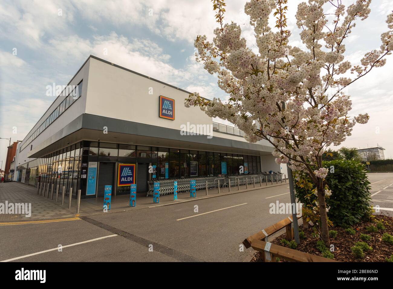 Aldi, supermercato, Westcliff-on-Sea, Regno Unito Foto Stock