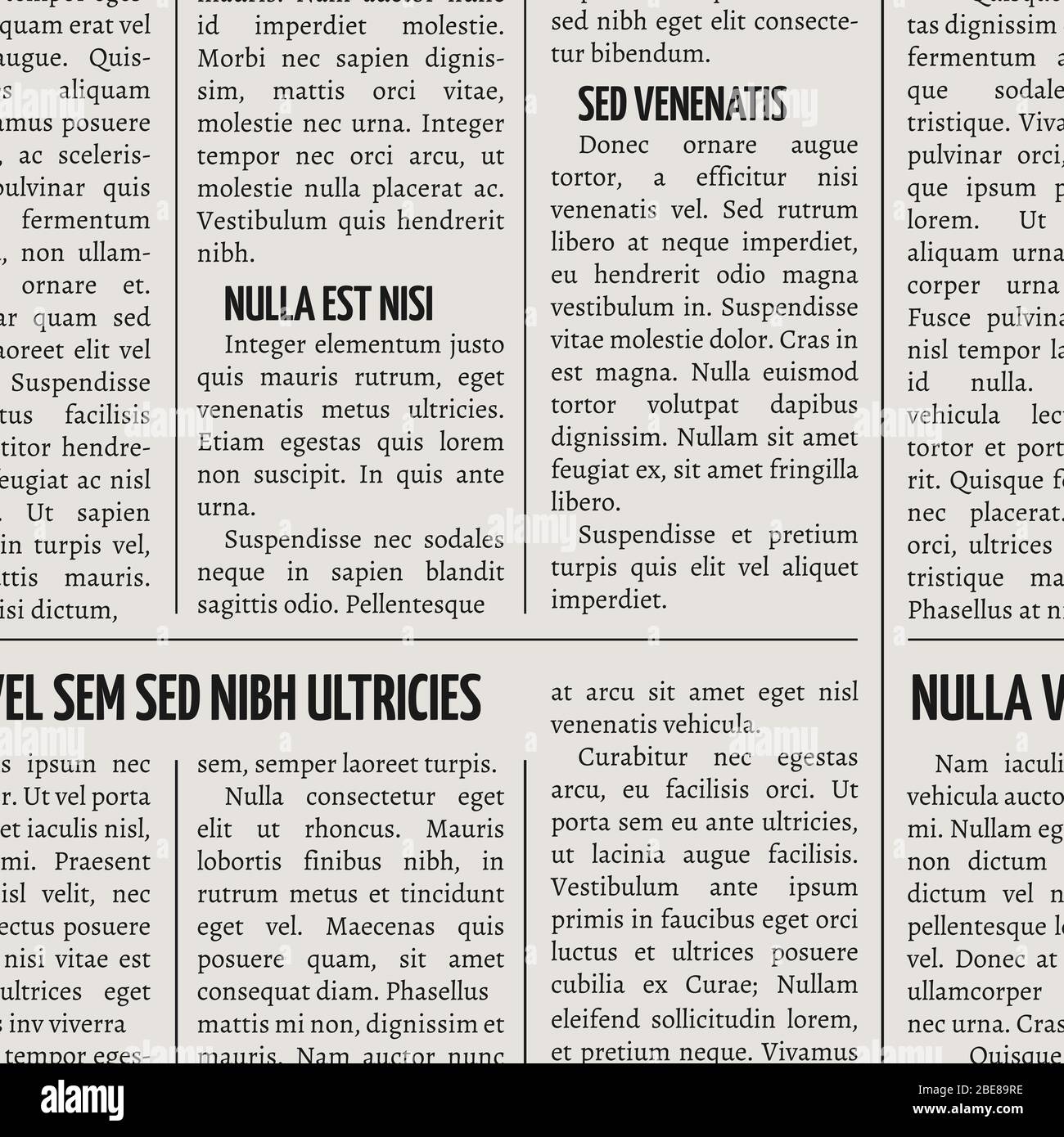 Motivo vettoriale di stampa di giornali d'epoca senza cuciture. Illustrazione di giornale senza giunture di sfondo Illustrazione Vettoriale