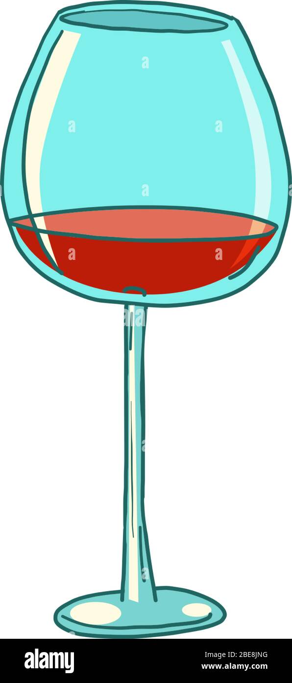 Bicchiere di vino rosso Illustrazione Vettoriale
