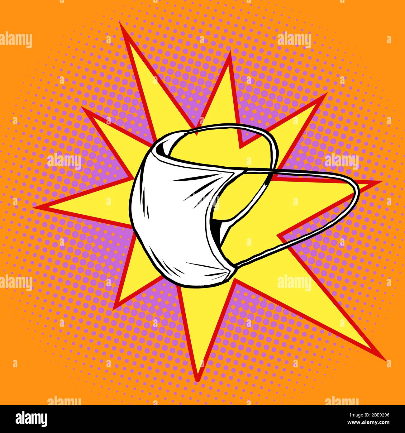 maschera medica, epidemia di coronavirus Illustrazione Vettoriale