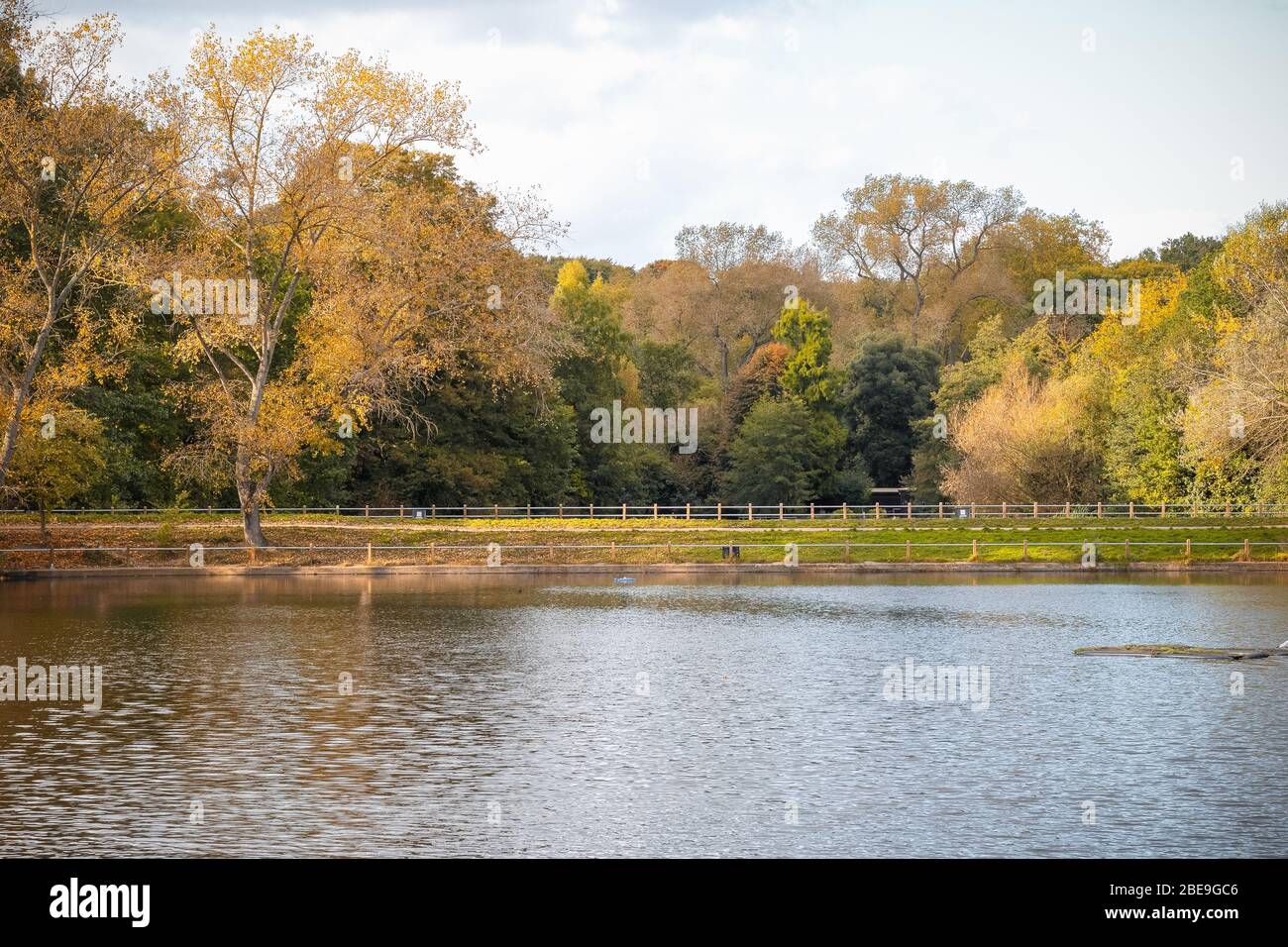 Hampstead No 2 Pond a Hampstead Heath a Londra Foto Stock
