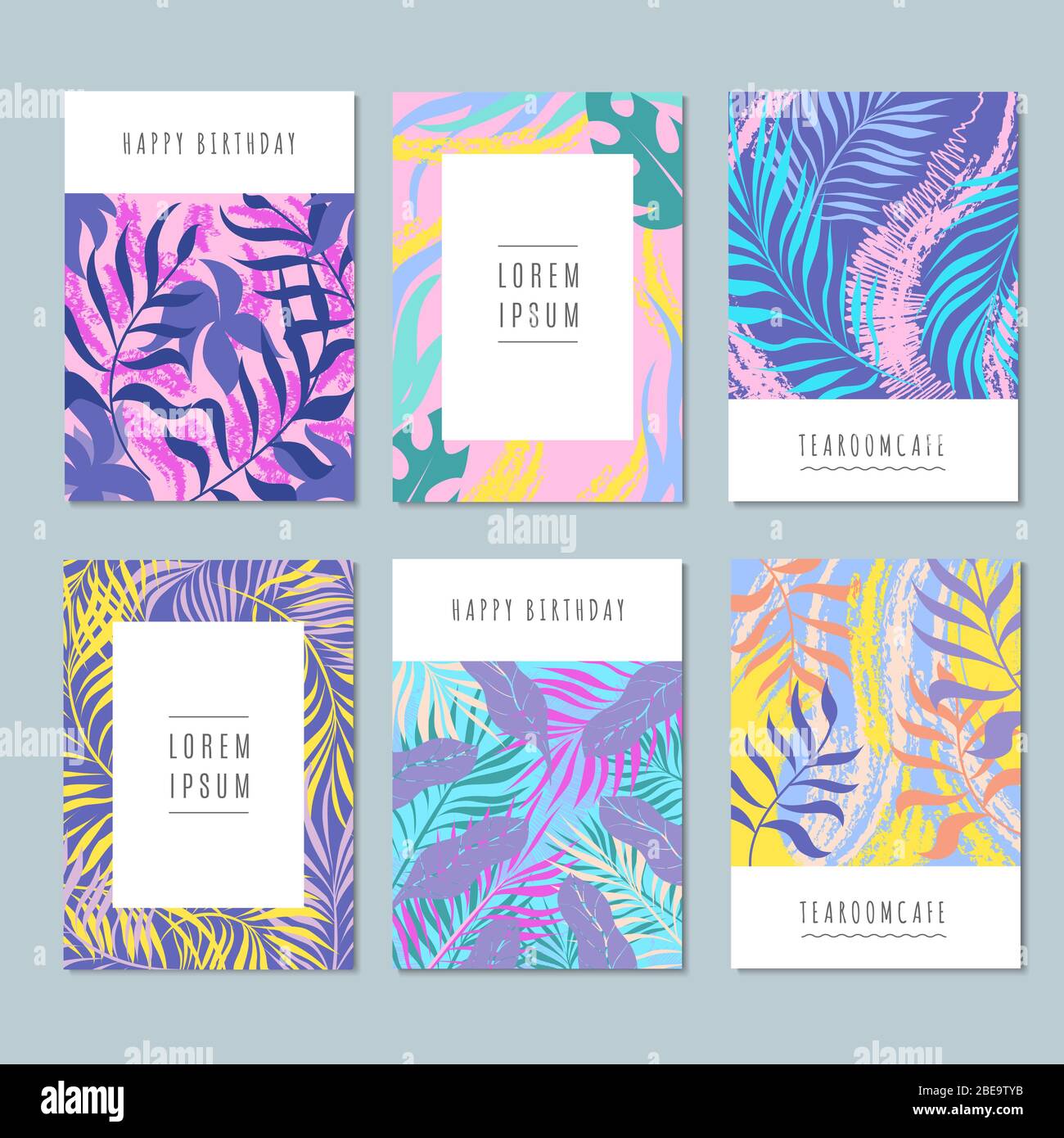 Hawaii esotico vettore astratto sfondo con disegno floreale modello di fiori e foglie disegnati a mano. Banner hawaii esotica foglia di palma illustrazione Illustrazione Vettoriale