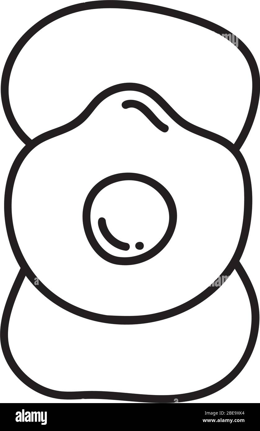 Respiratore per maschera medica con logo o icona di protezione chirurgica. 2019-nIllustrazione del vettore cellulare di batteri del virus coronavirus CoV isolata su bianco. Monolina Illustrazione Vettoriale