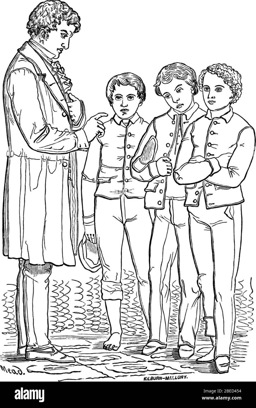 Lepre e Hounds-School giorni al rugby-1872-0189. Foto Stock