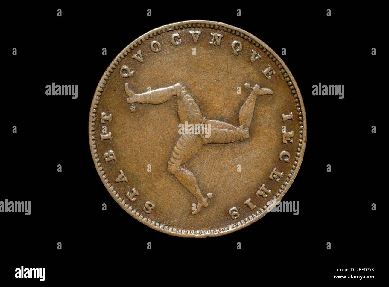 Isola di Man Halfpenny Foto Stock