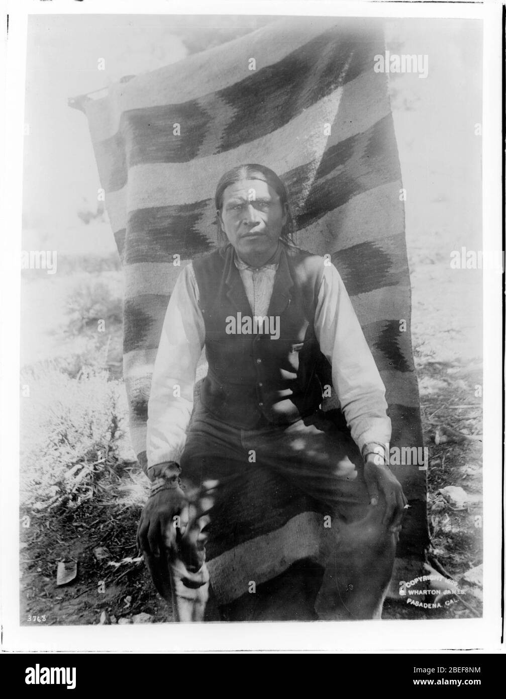 Havasupai Indian uomo, Vesna, un leader tribale, ca.1899 Foto Stock