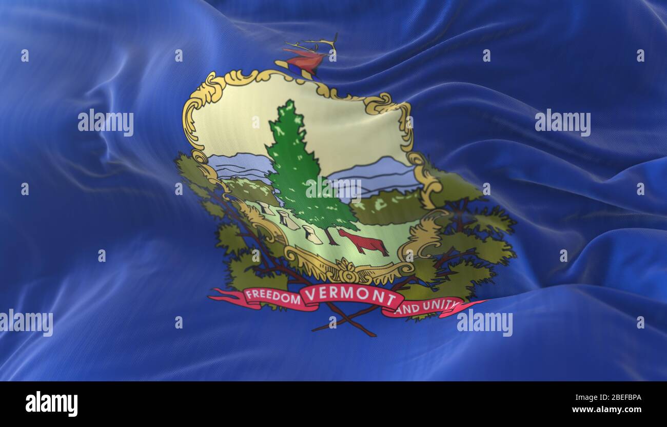 Bandiera dello stato del Vermont, Stati Uniti Foto Stock