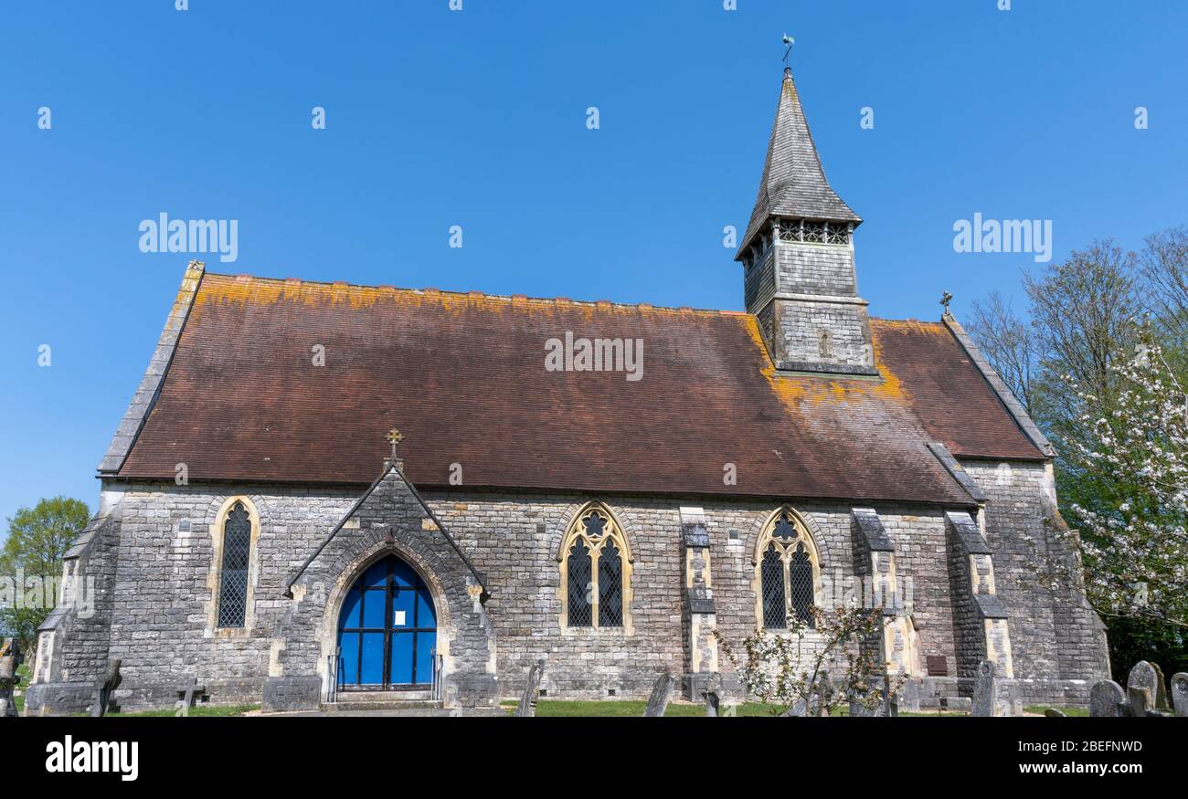 St Matthews chiesa parrocchiale del villaggio di Netley Marsh, Hampshire, Inghilterra, Regno Unito Foto Stock