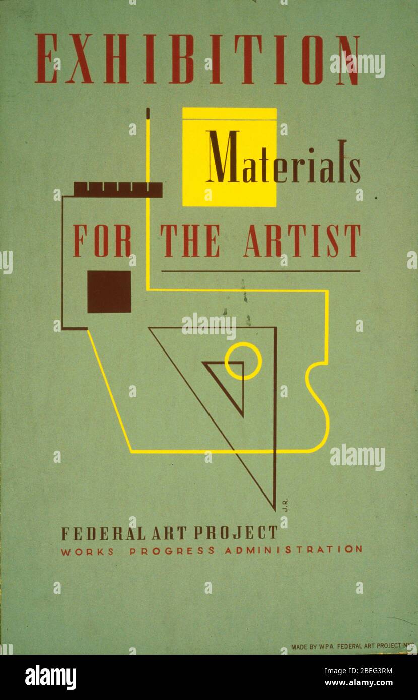 Poster che promuove l'arte mostra creato da WPA, 1938-1943. Biblioteca del Congresso. (Richard B. Levine) Foto Stock