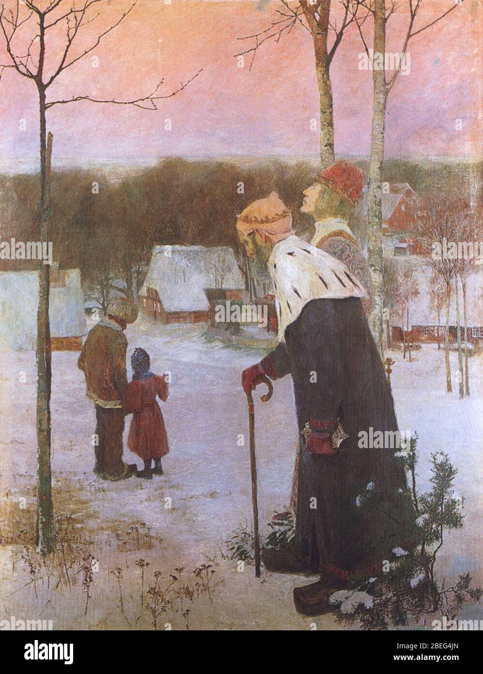 Heinrich Vogeler Wintermärchen (Die Heiligen Drei Könige) 1897. Foto Stock