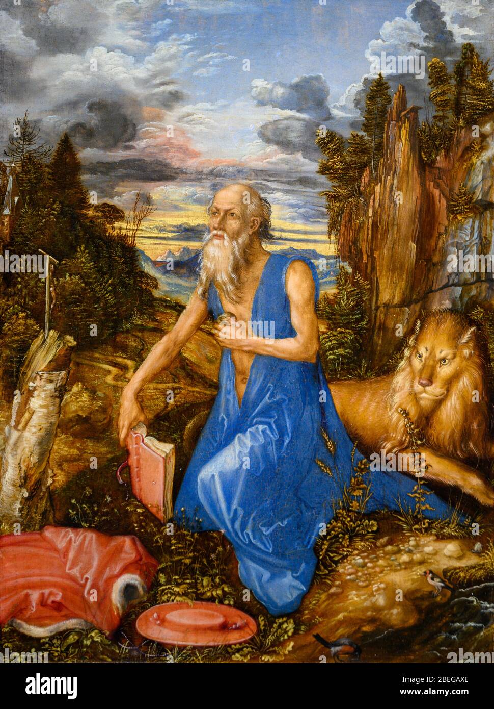 'Il penitente di Jerome del sint. 1494) di Albrecht Dürer (1471 – 1528). Olio su legno. Foto Stock