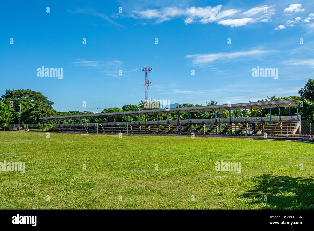 Stadio di calcio a Guazacapiano, Guatemala Foto Stock