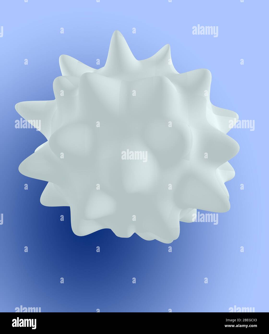 Globuli bianchi, illustrazione 3D Foto Stock