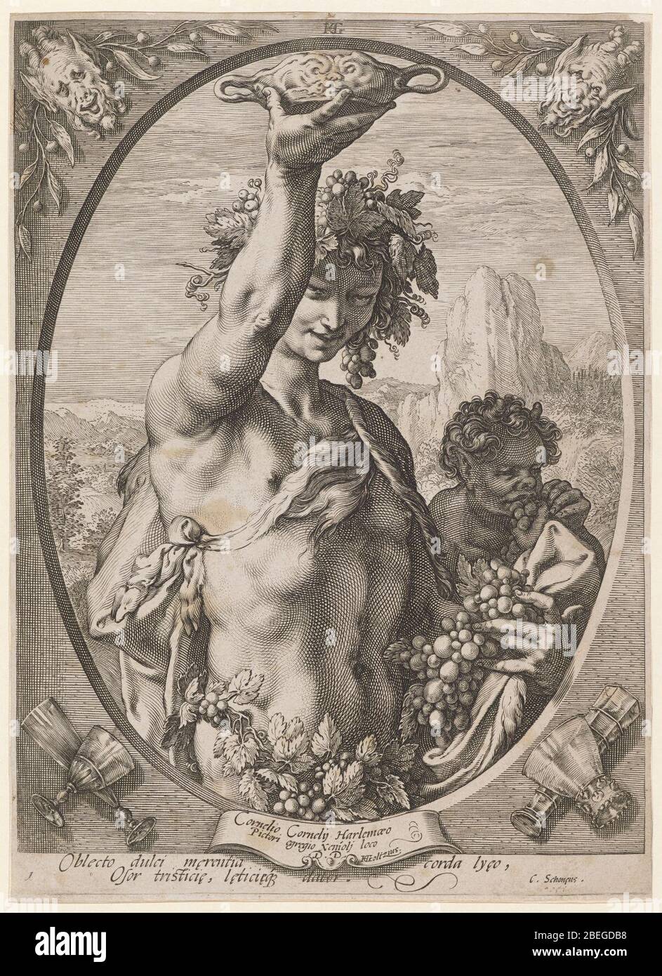 Hendrick Goltzius - Bacco, 1595. Foto Stock