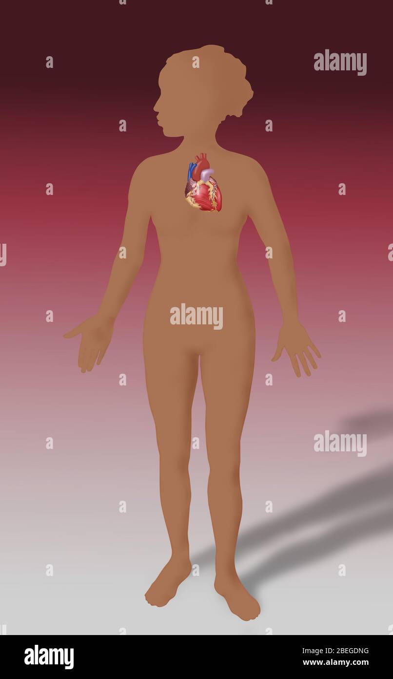 Illustrazione di cuore Foto Stock