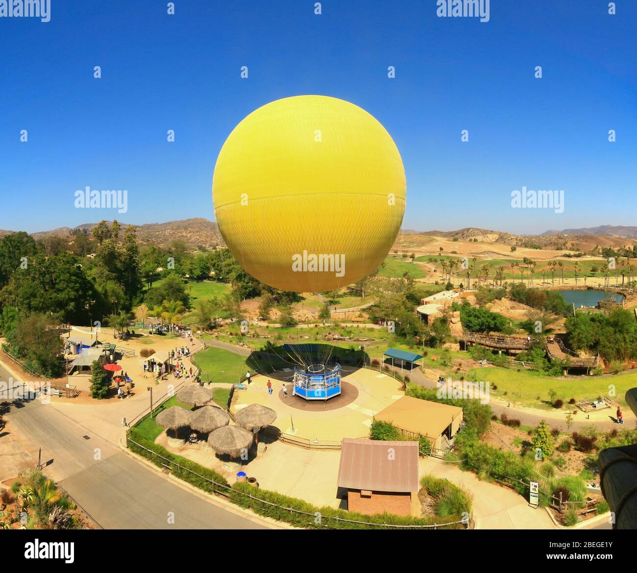Vista ad alta angolazione del San Diego Zoo Safari Park in California Foto Stock