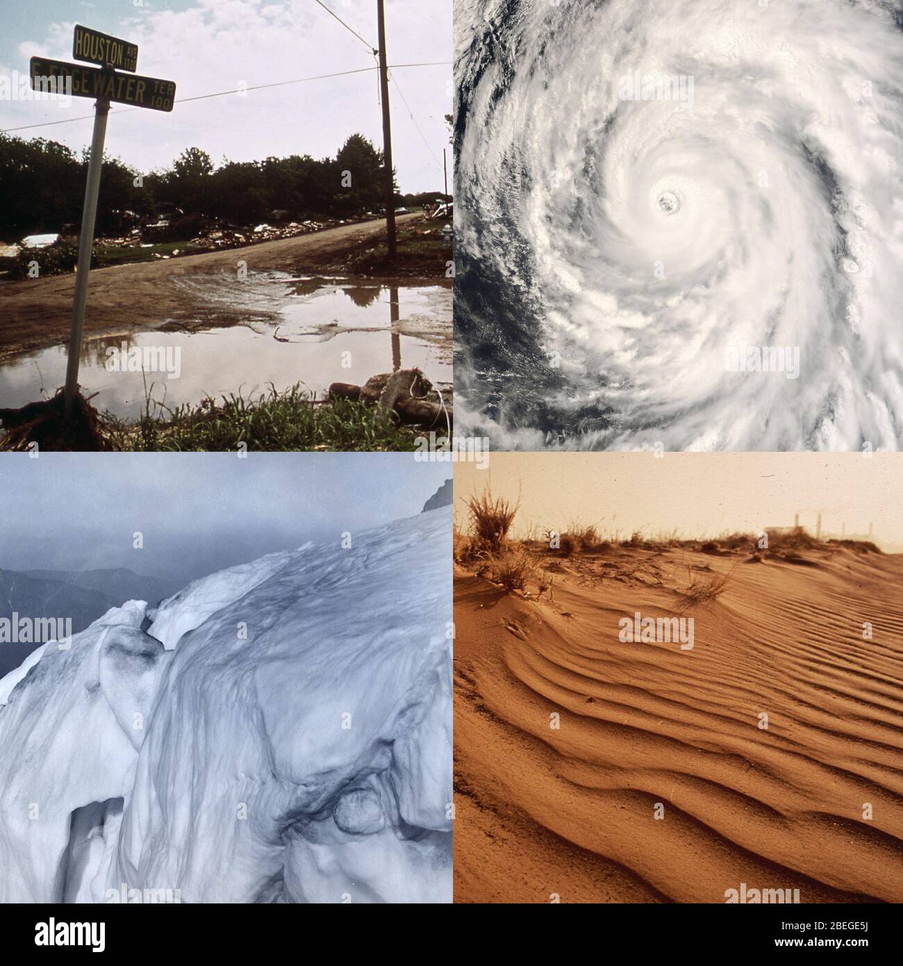 Condizioni meteorologiche estreme dovute al riscaldamento globale Foto Stock