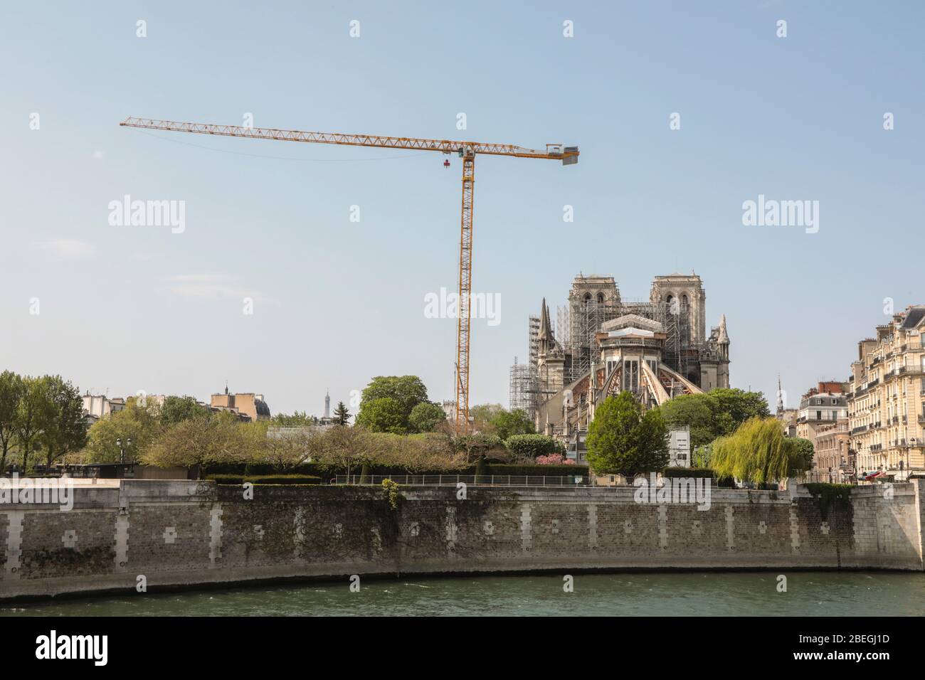 NOTRE DAME DE PARIS, LAVORI DI RISTRUTTURAZIONE Foto Stock